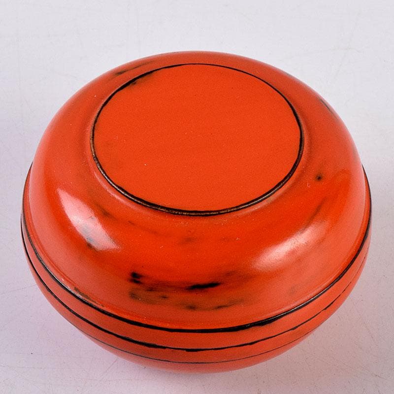 茶道具　根来塗　香合　時代箱　Z　8497