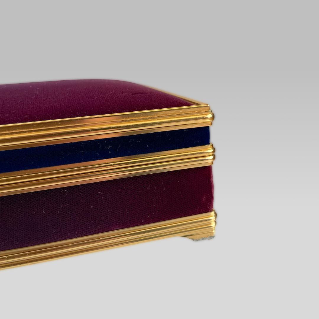 80s【ヴィンテージ】ベロア クラシックデザイン ジュエリーボックス ケース