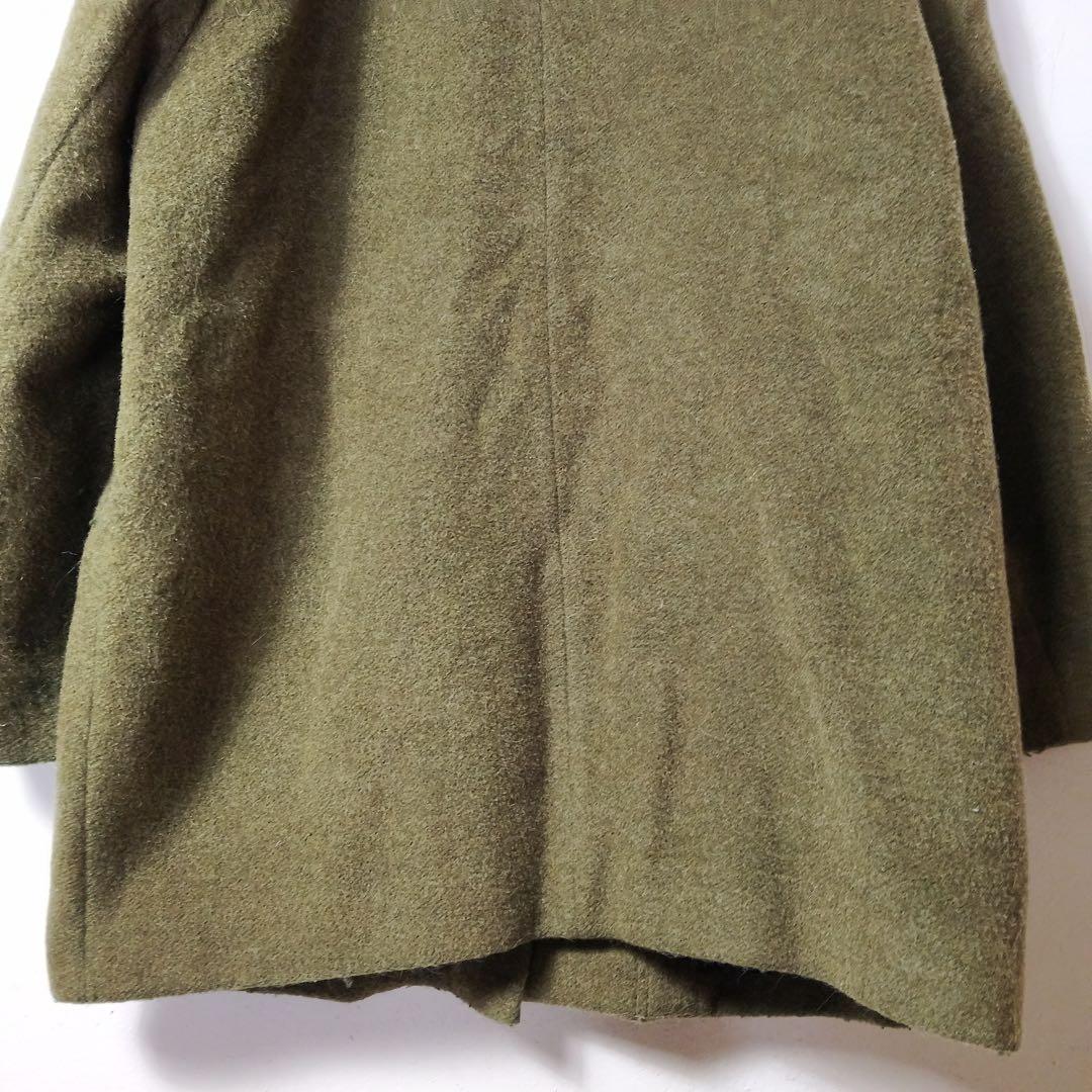 【ファイヤーマンフック　アルパカモヘア混　ベロア襟　コート　フランス製　古着】