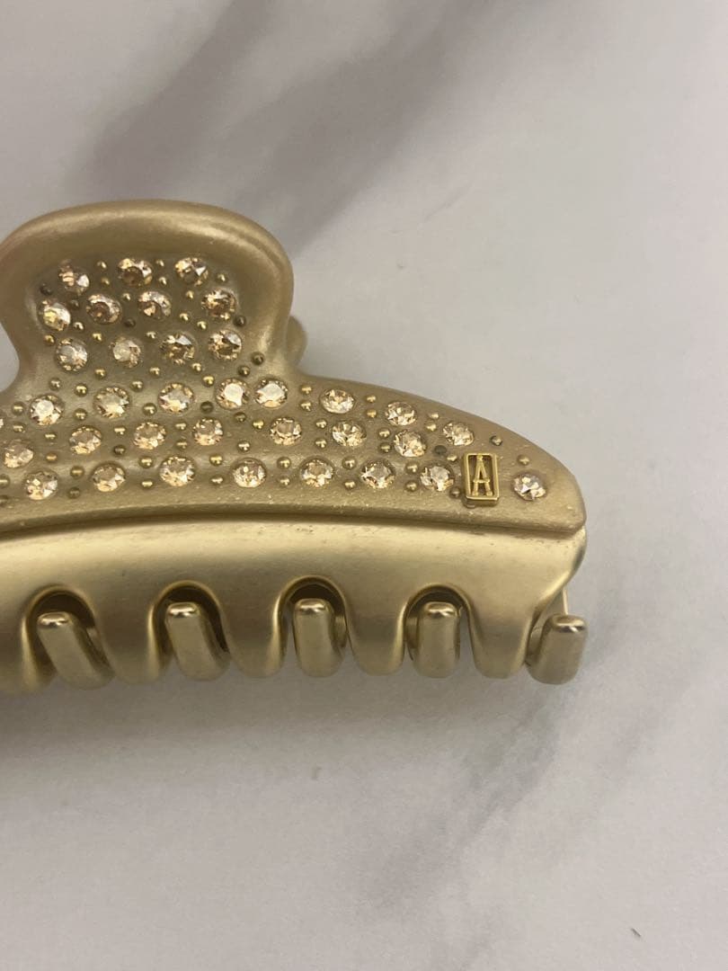 【ALEXANDRE DE PARIS】ゴールド ラインストーン ヘアクリップ