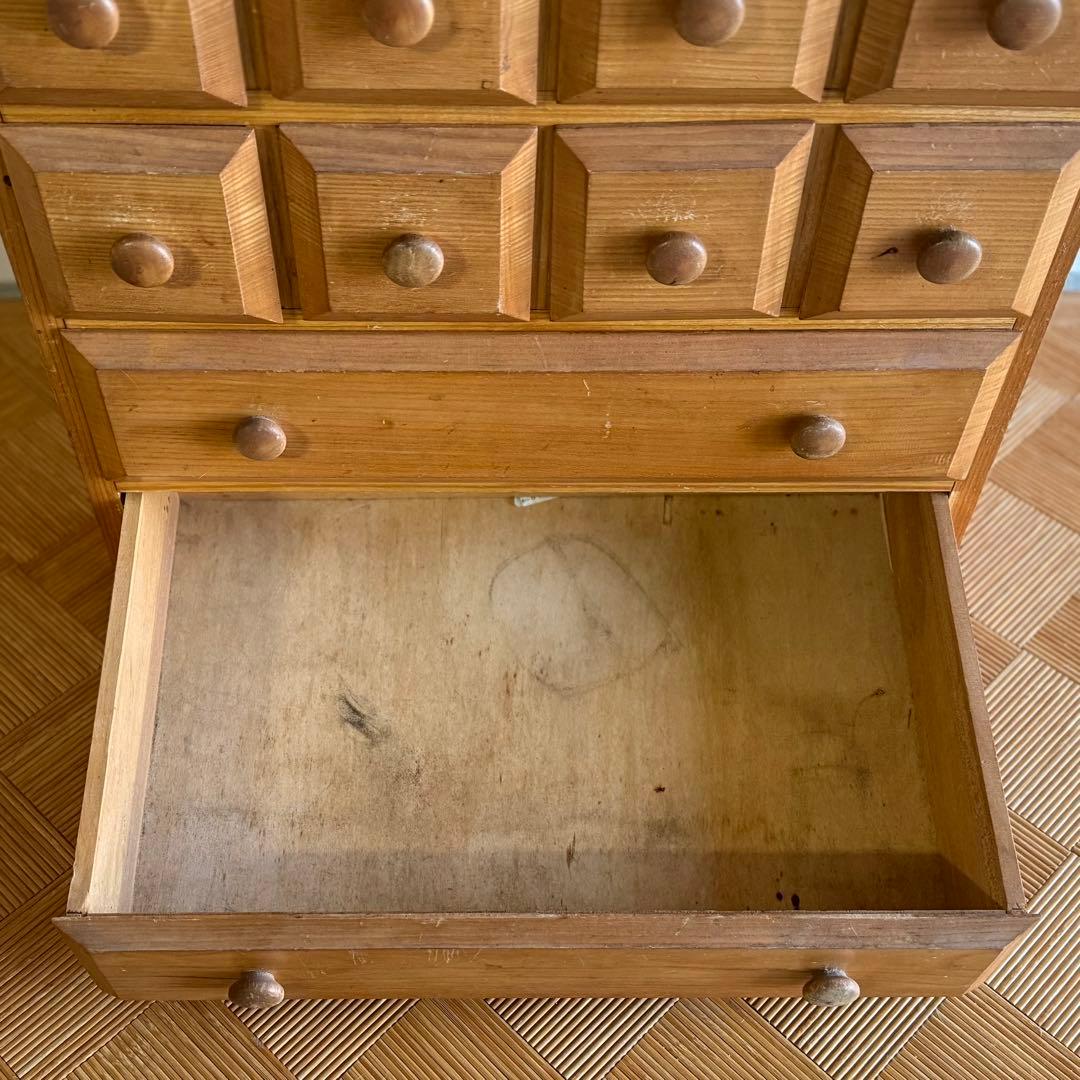 SNT1336 アンティーク 木製 チェスト 小物入れ 昭和レトロ 引き出し