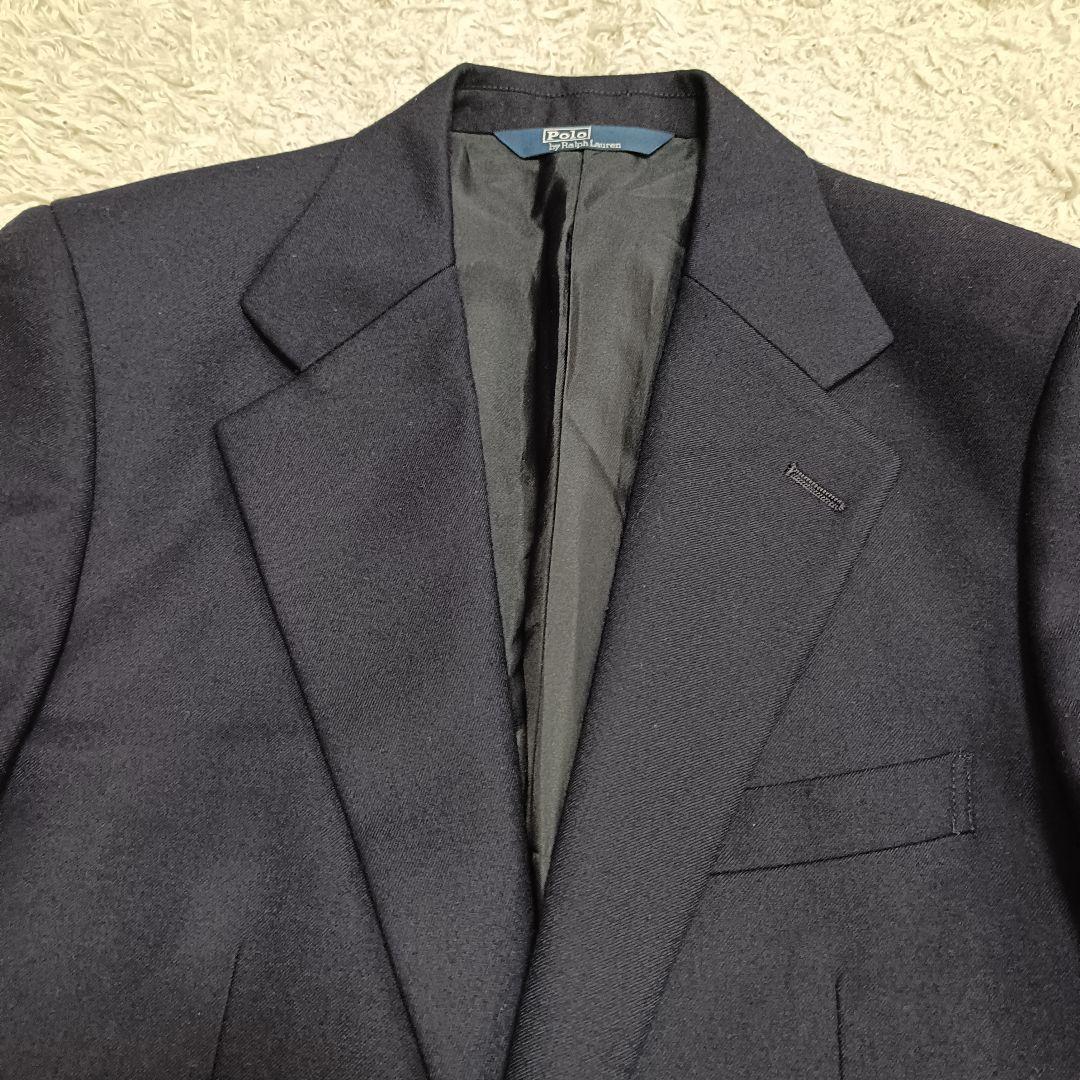 【極美品】ラルフローレン 紺ブレ スーツ 金ボタン グレンチェック柄 160