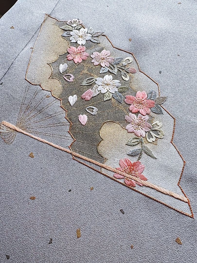 美品　訪問着　フルセット　作家物　金彩　刺繍 卒業式　入学式　大きいサイズ　袋帯