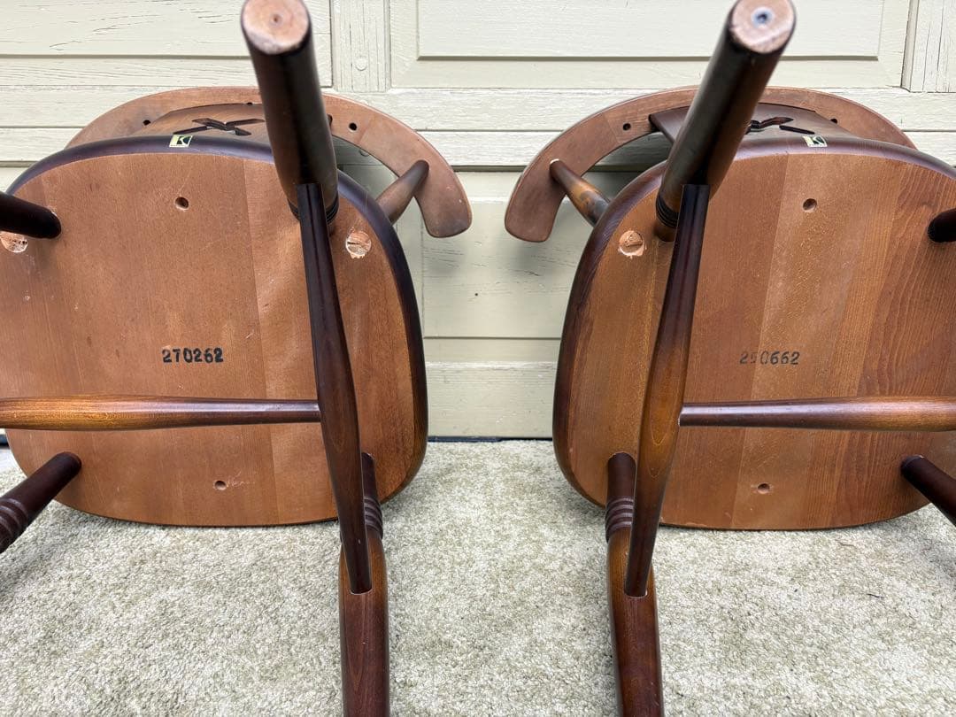 ①飛騨産業（キツツキ）X透かし 無垢材 ダイニングチェア ★1脚からの販売