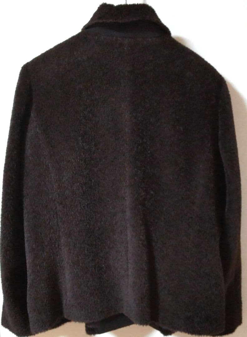 【美品】【レリアン】 アルパカ 17＋ 日本製 ショートコート 濃茶