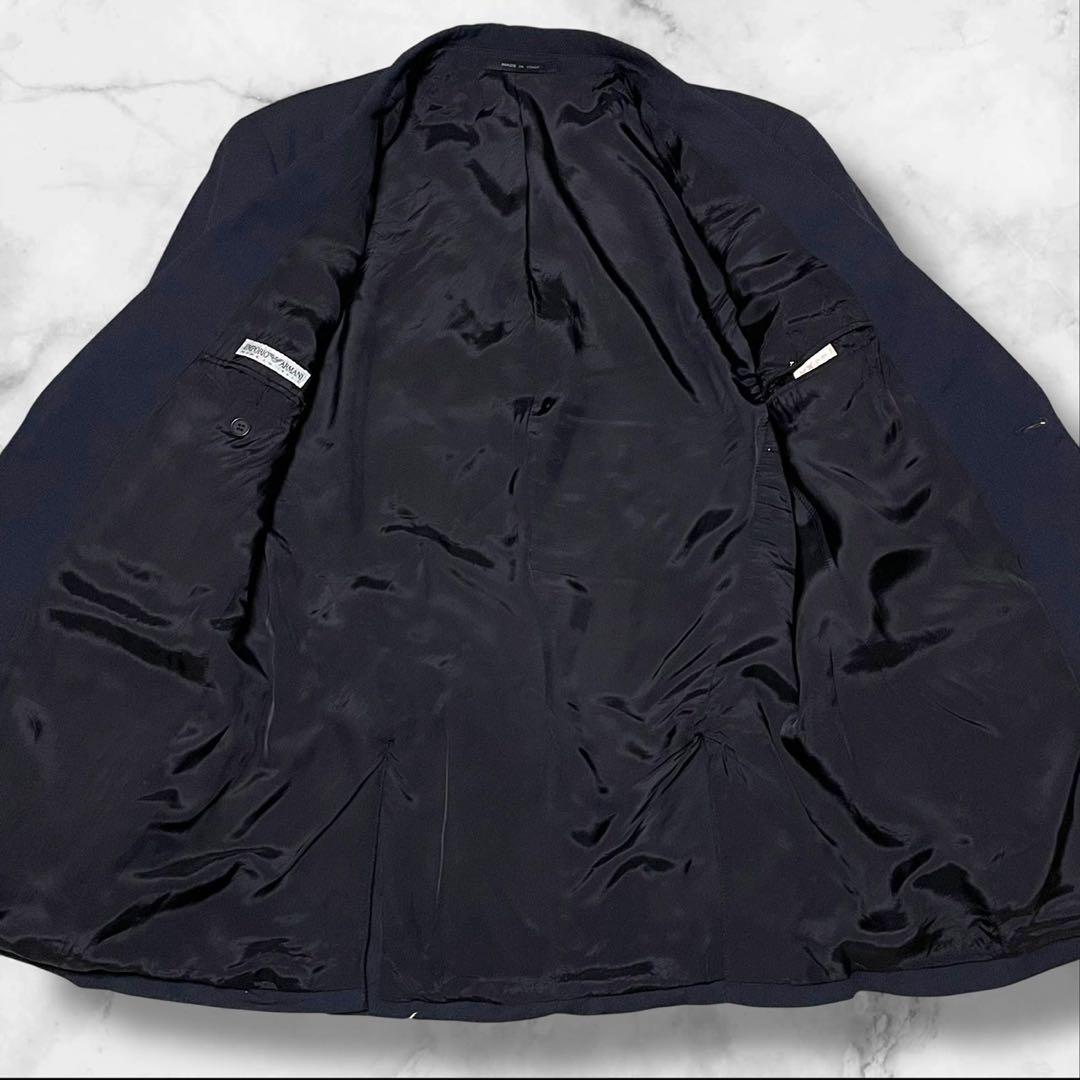 【極美品】エンポリオアルマーニ セットアップ スーツ 2B シングル ネイビー