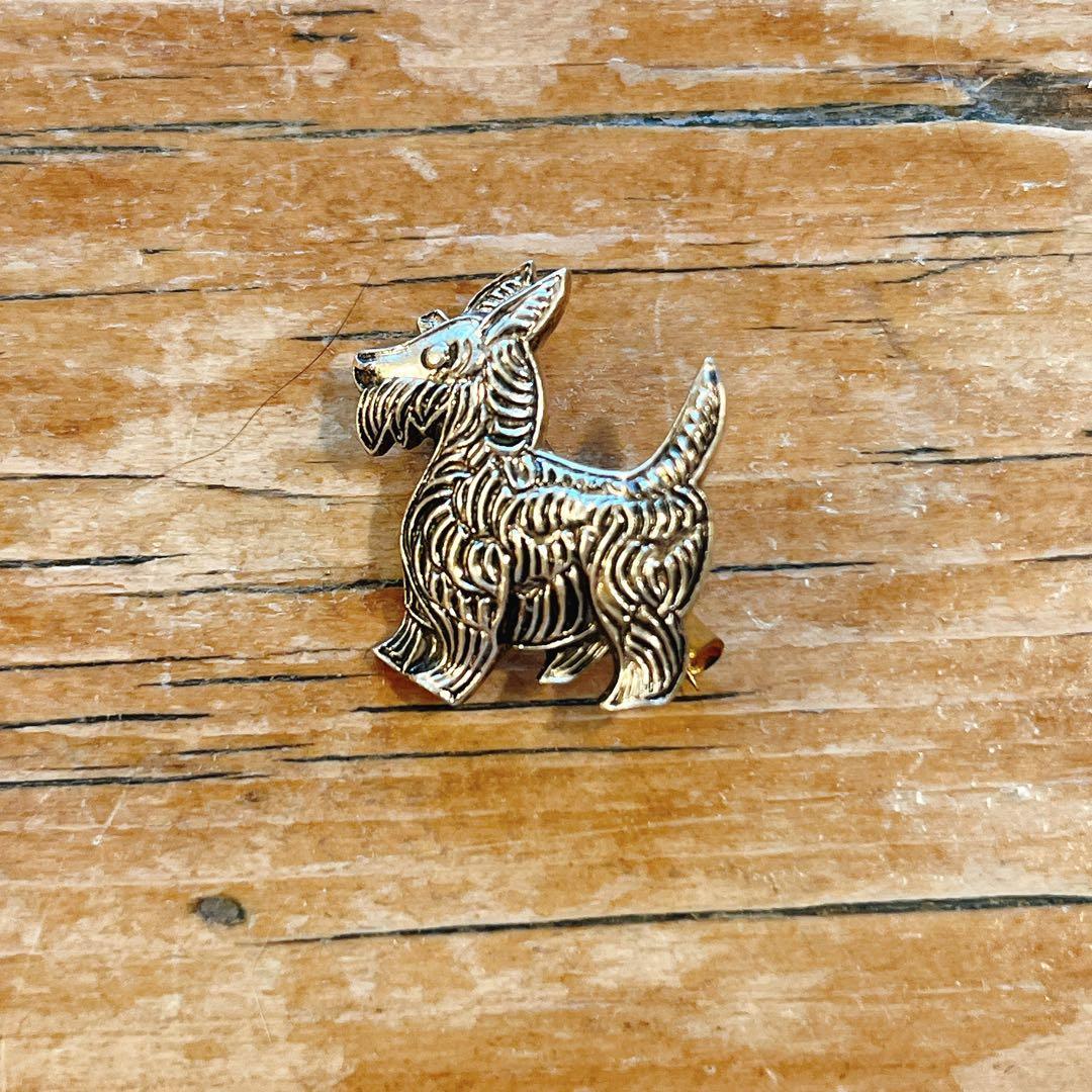 小さな鳥とワンコのブローチのセット