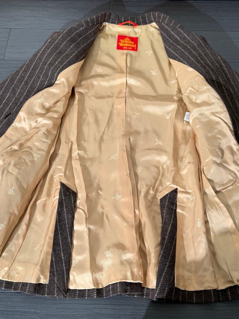 ヴィヴィアンウエストウッド ストライプ柄 ダブルジャケット