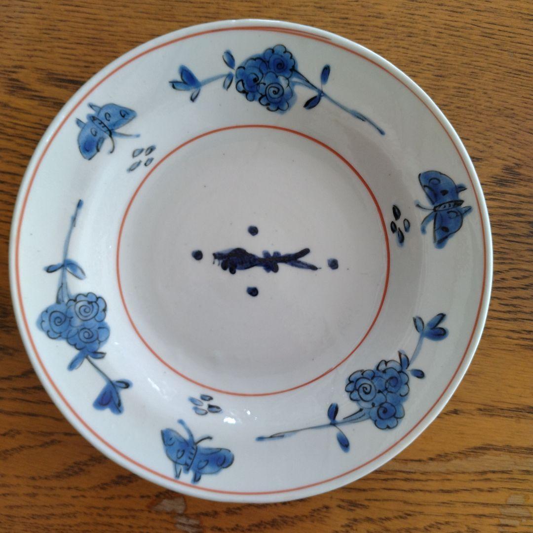 正木春蔵 タンパン呉須魚文深皿 七寸 二枚