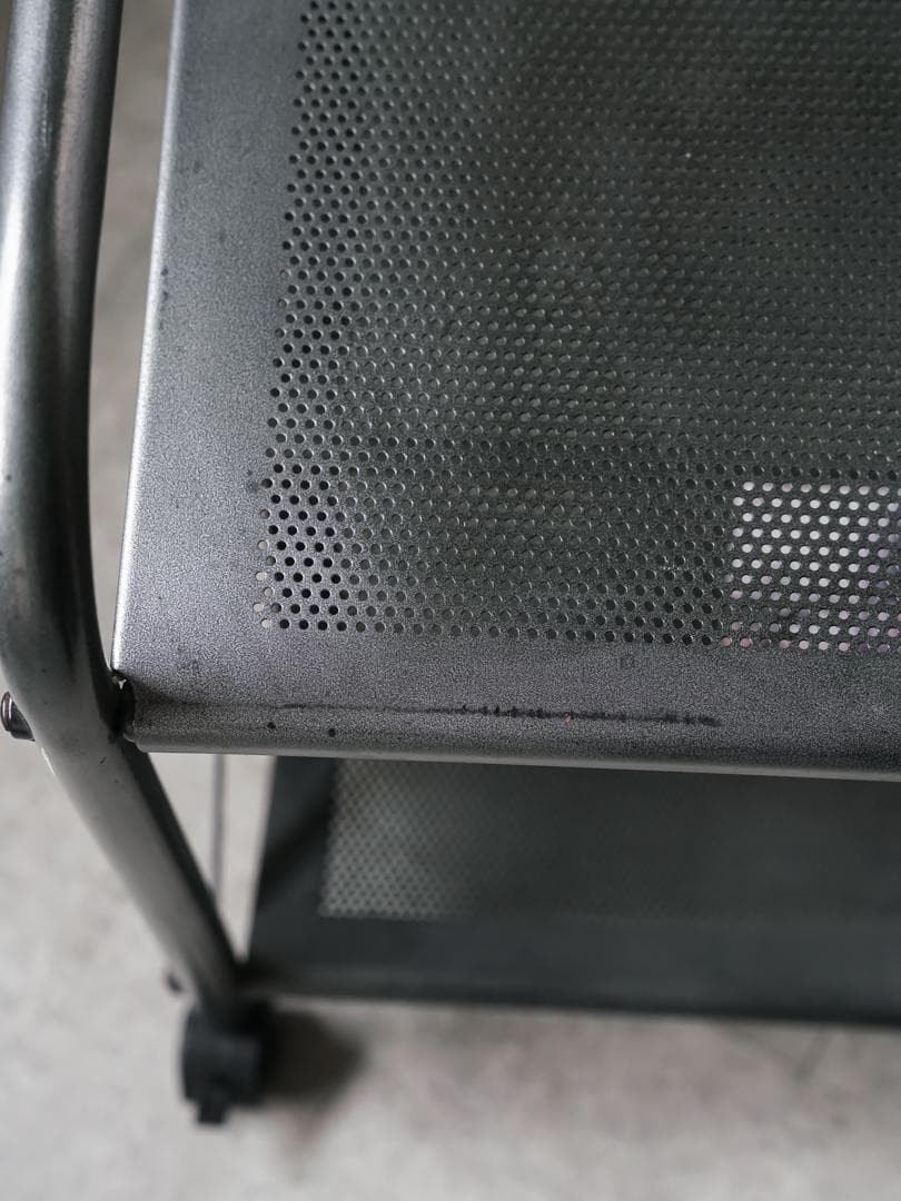 ヴィンテージ パンチングメタルラック/テーブル インダストリアル