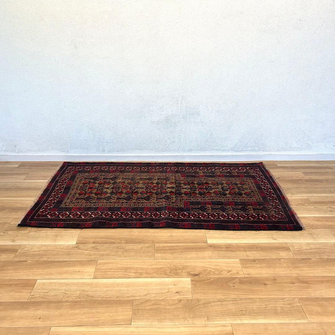 【1990's vintage】バルーチ族作 ビンテージラグ