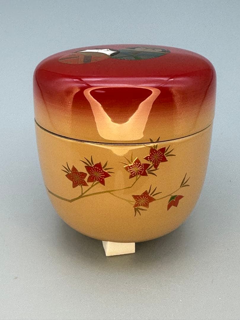 茶道具　棗　和田寿峰　達磨雛蒔絵