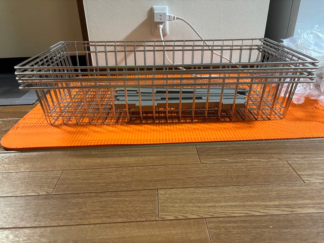 無印良品 ステンレスユニットシェルフ 追加用ワイヤーバスケット 84cm 3個