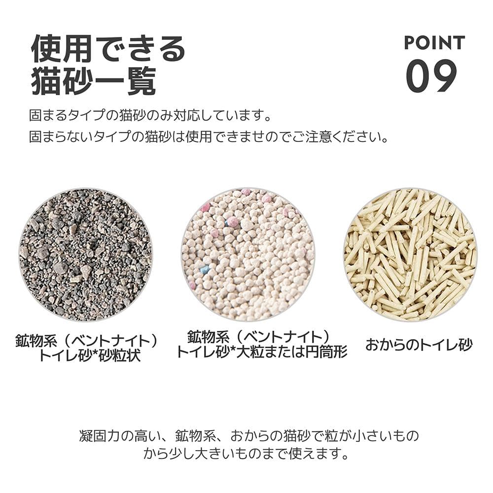 自動猫トイレ スマホアプリ操作 10L グレー