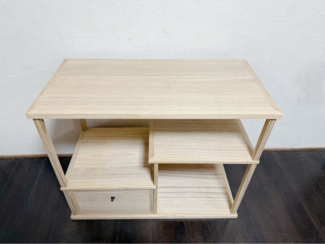 ほぼ未使用 茶道具 桐木地 利休袋棚 志野棚 組立式 炉用 利休好写し 紙箱