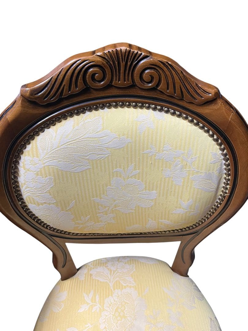 東京、千葉、埼玉、神奈川配送限定　アンティーク•ロココ 猫脚ダイニングチェア４脚