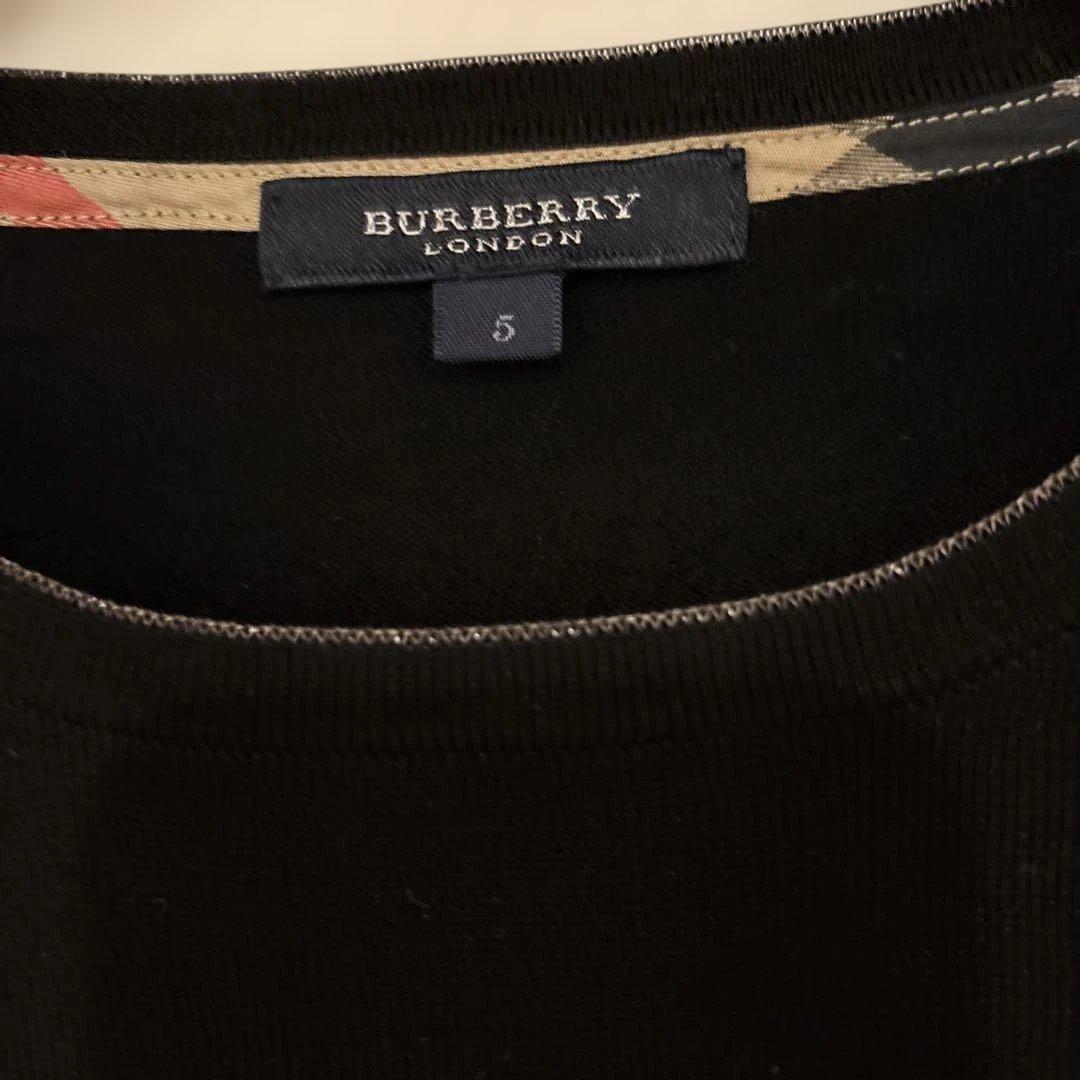 Burberry ロゴ刺繍 長袖薄手ニット サイズ5