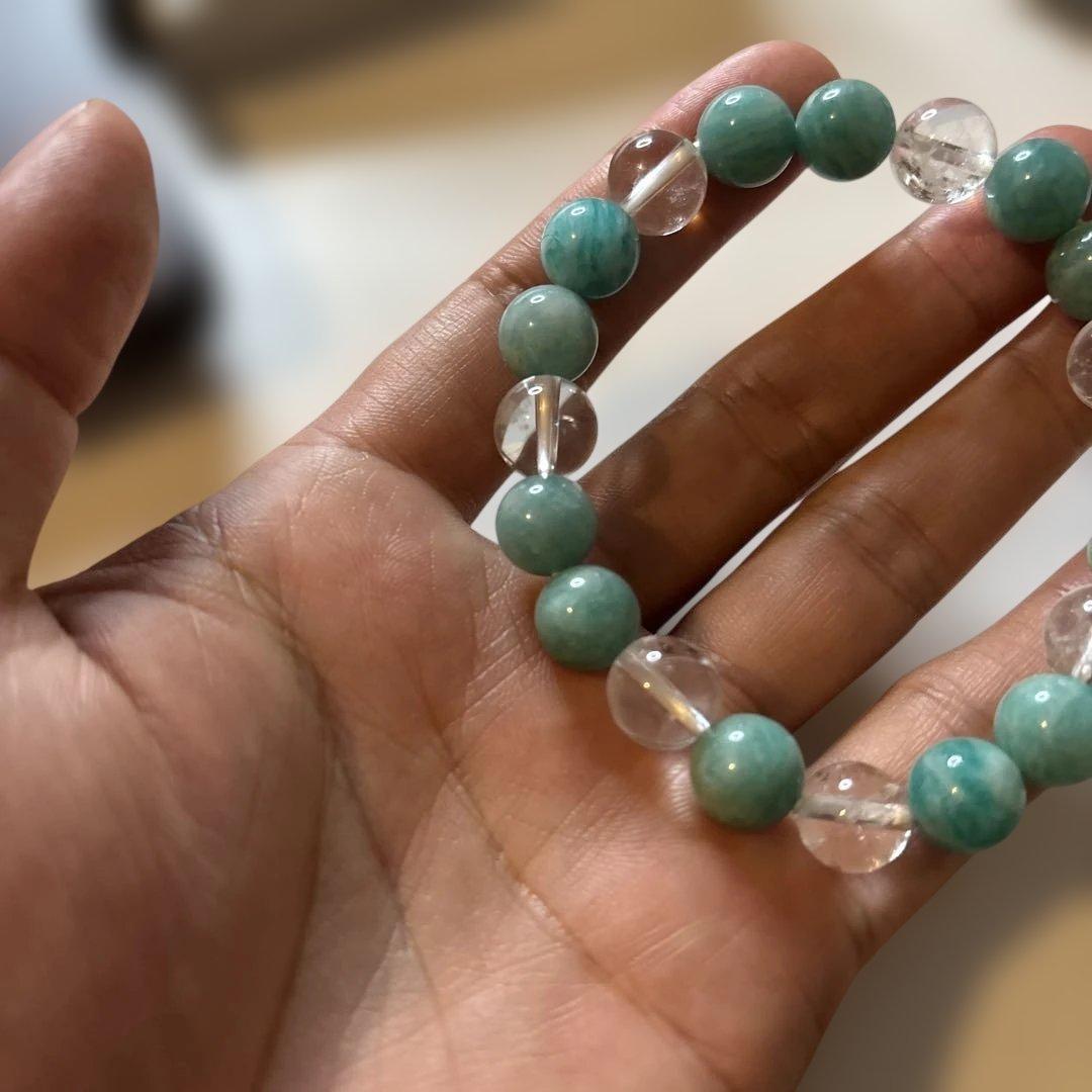 アマゾナイトとヒマラヤ水晶たん！ズンとくる！