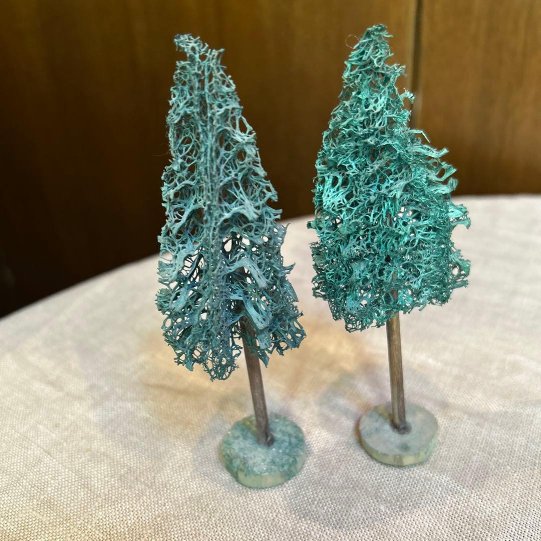 貴重ヴィンテージ未使用クリッペ木製ミニクリスマスキリスト降誕セット16個モミの木