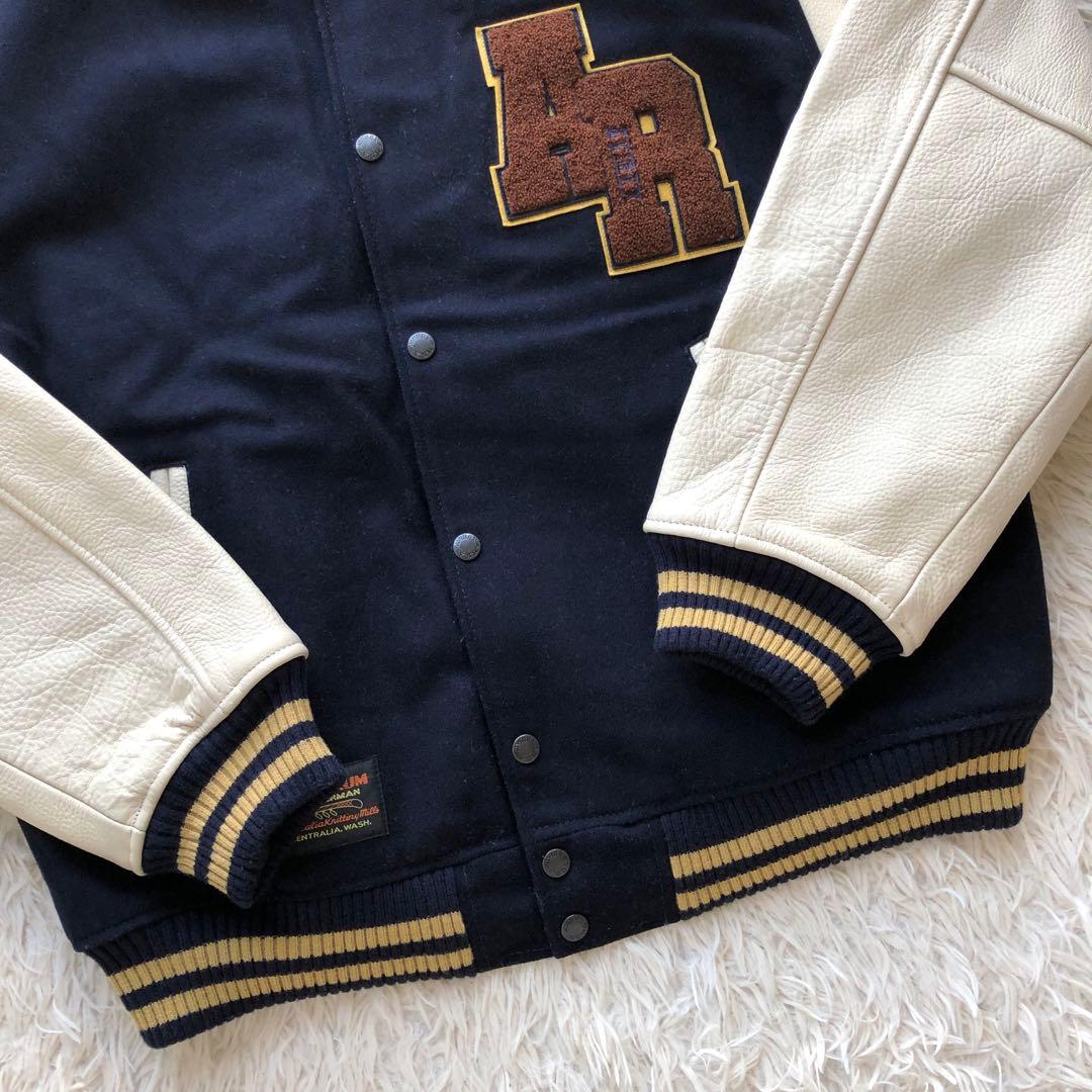 【希少サイズL】アヴィレックス　スクーカム　バーシティジャケット　キルティング