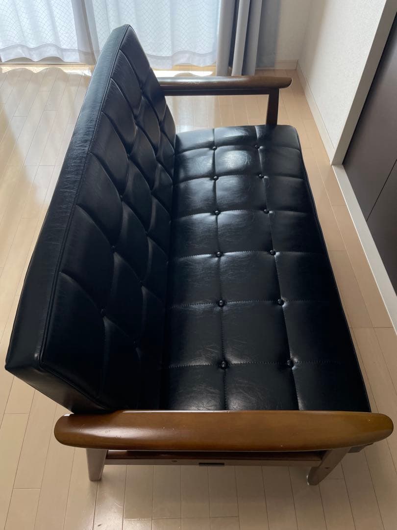 カリモク60 Kチェア　2シーター　スタンダードブラック