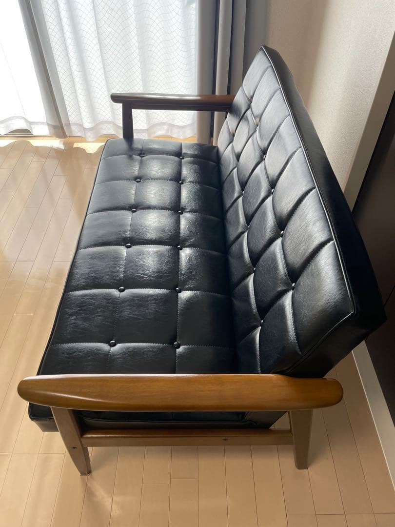 カリモク60 Kチェア　2シーター　スタンダードブラック