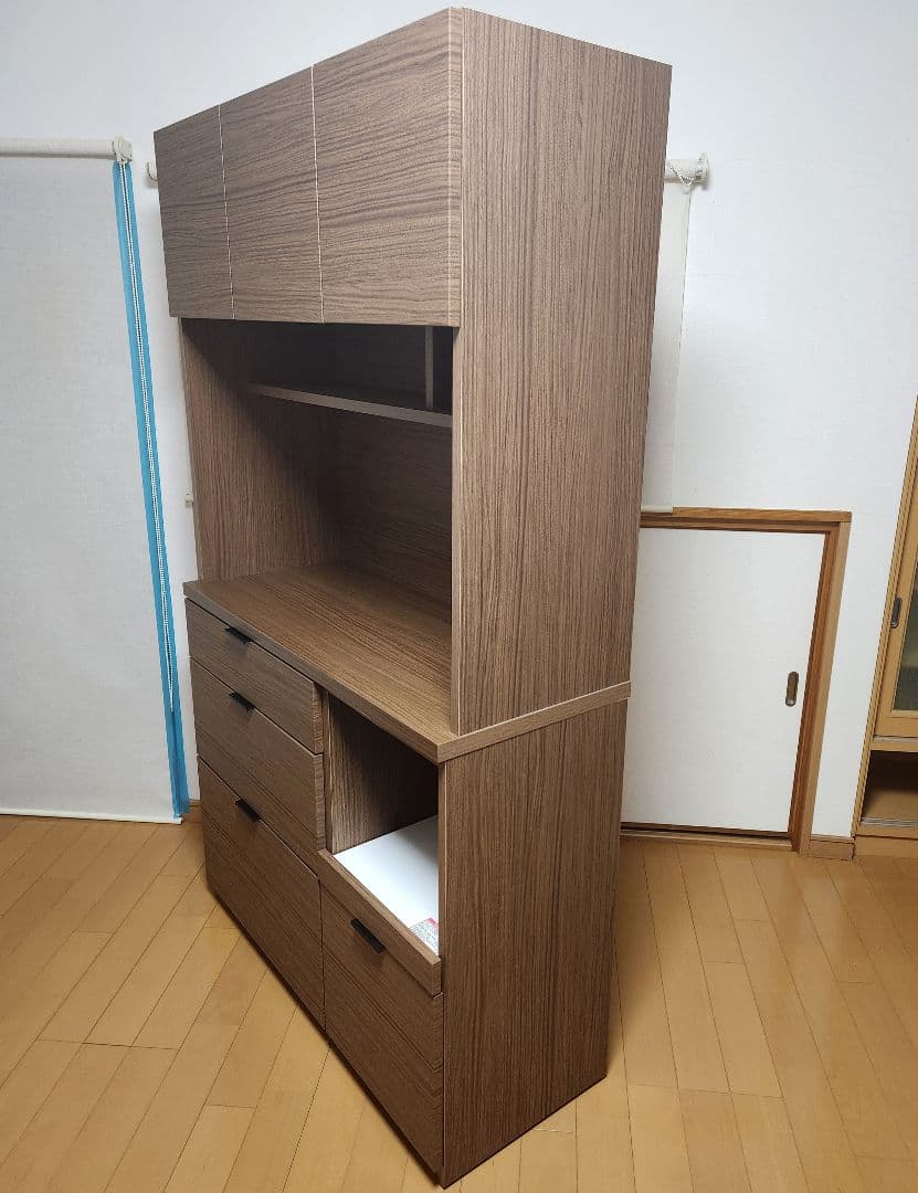 K*Y様 ニトリ【食器棚】エトナミドルブラウン【引き取り限定】未使用に近い美品