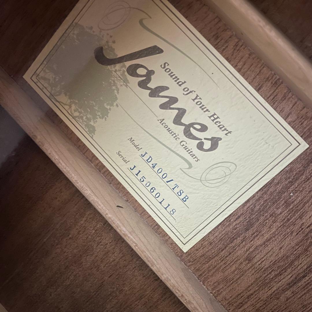 James アコースティックギター JD400/TSB Fenderソフトケース