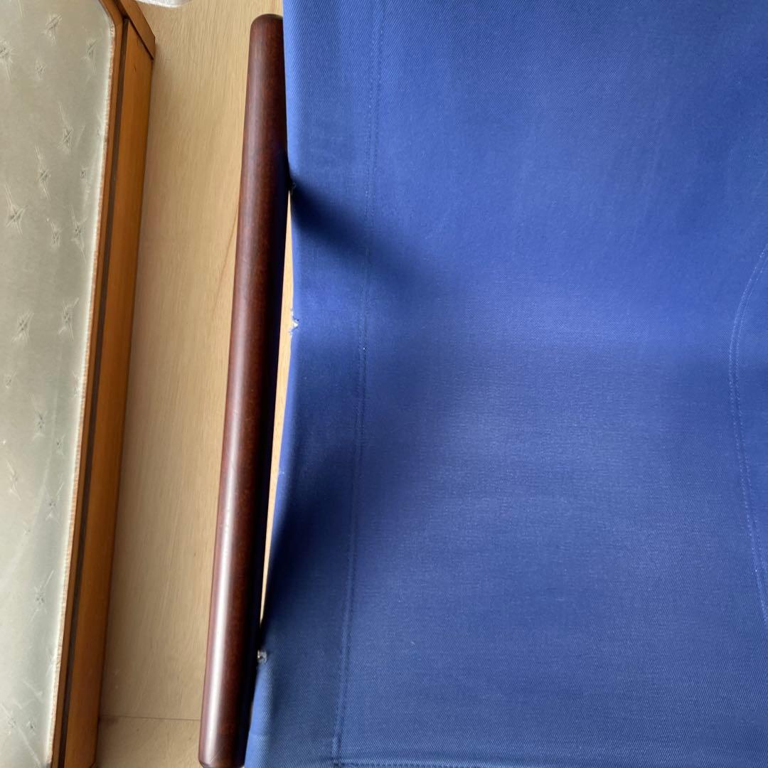 ニーチェア　Nychair Dark brownブルー　オットマンシート付き