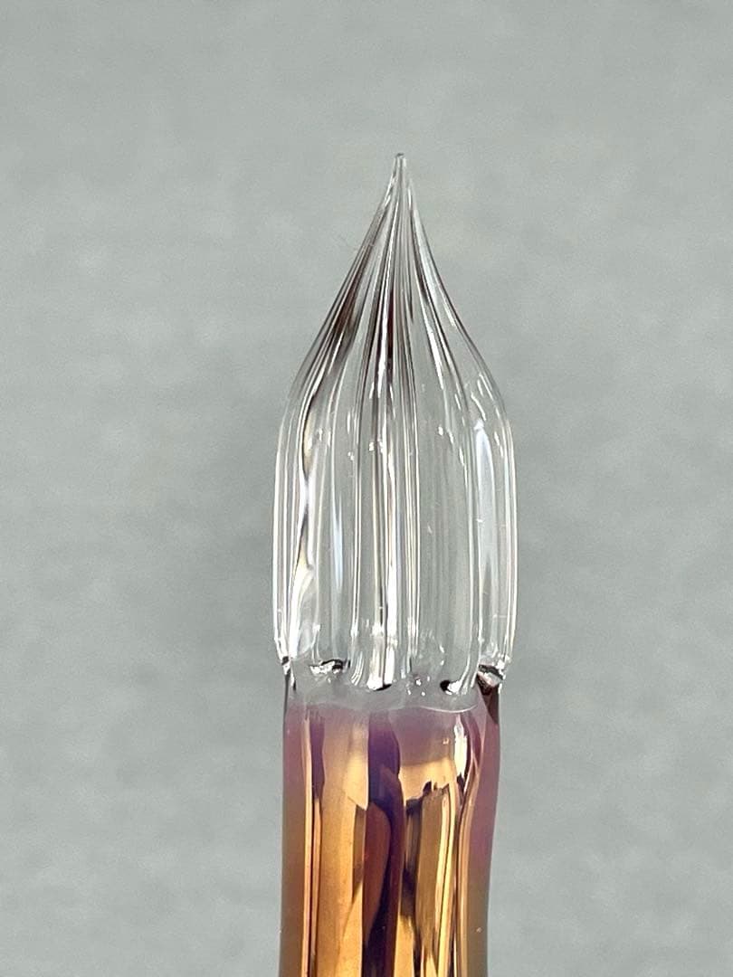 【美品】ガラス工房aun （アウン）ガラスペン 2本セット（マーブルF・太陽B）