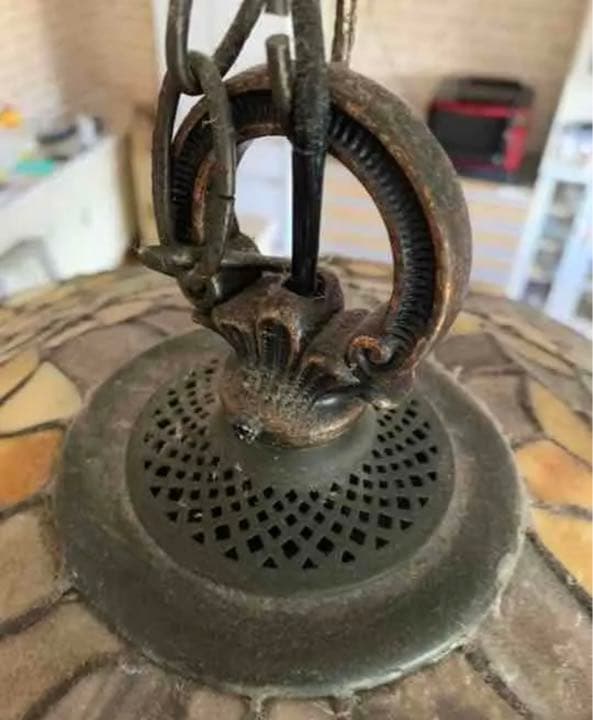 ステンドグラス　天井照明　照明　シェード　花柄　札幌　シーリングライト