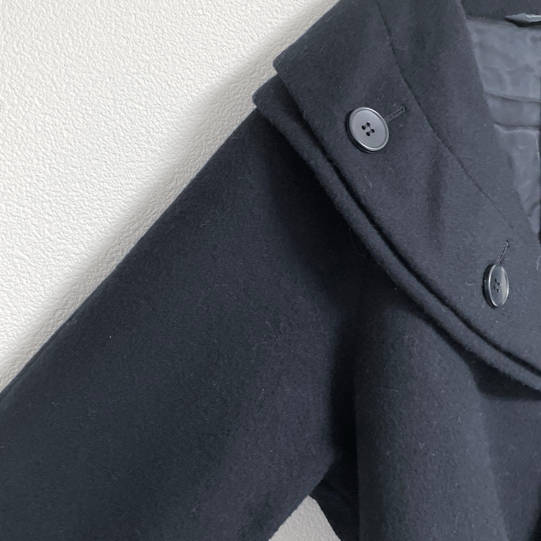 ◆美品◆ CRESCENT　カシミヤ混　Aラインウールコート　黒　M 日本製