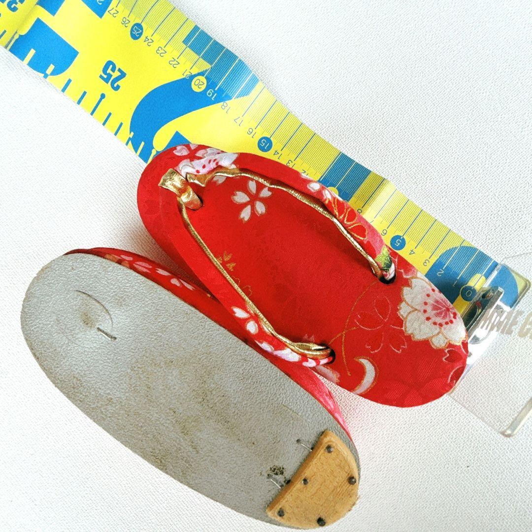 美品　七五三　３歳女の子　長着＆被布＆長襦袢＆小物　白×赤　地紋　桜鼓菊うさぎ