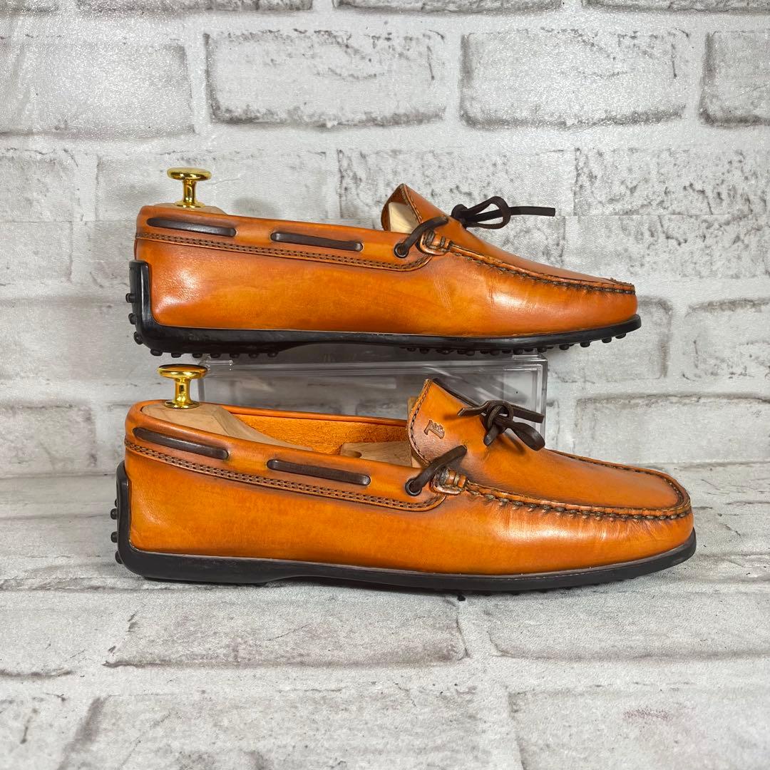 【美品】TOD'S トッズ ゴンミーニ レザー ドライビングシューズ　ブラウン