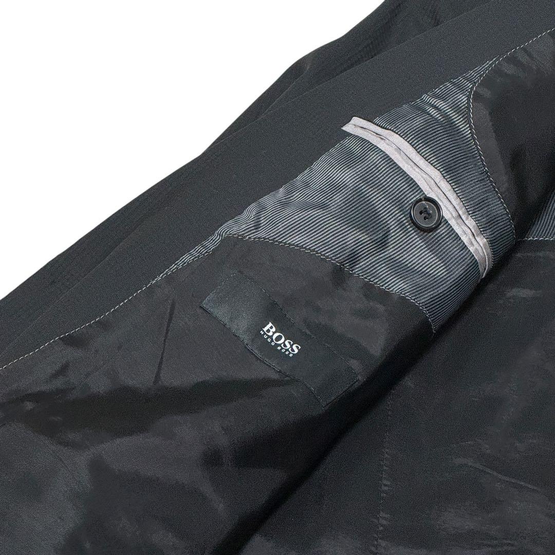 HUGO BOSS スーツ　セットアップ　シャドーチェック　ブラック　48