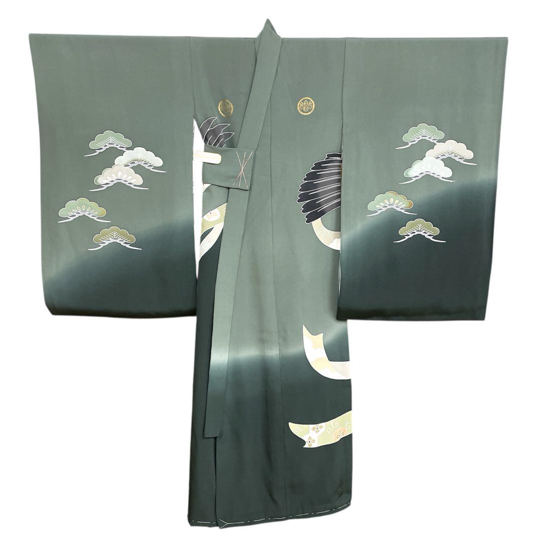 ◎mk-2106　男児　御祝着　お宮参り　しつけ糸付き　　12-23