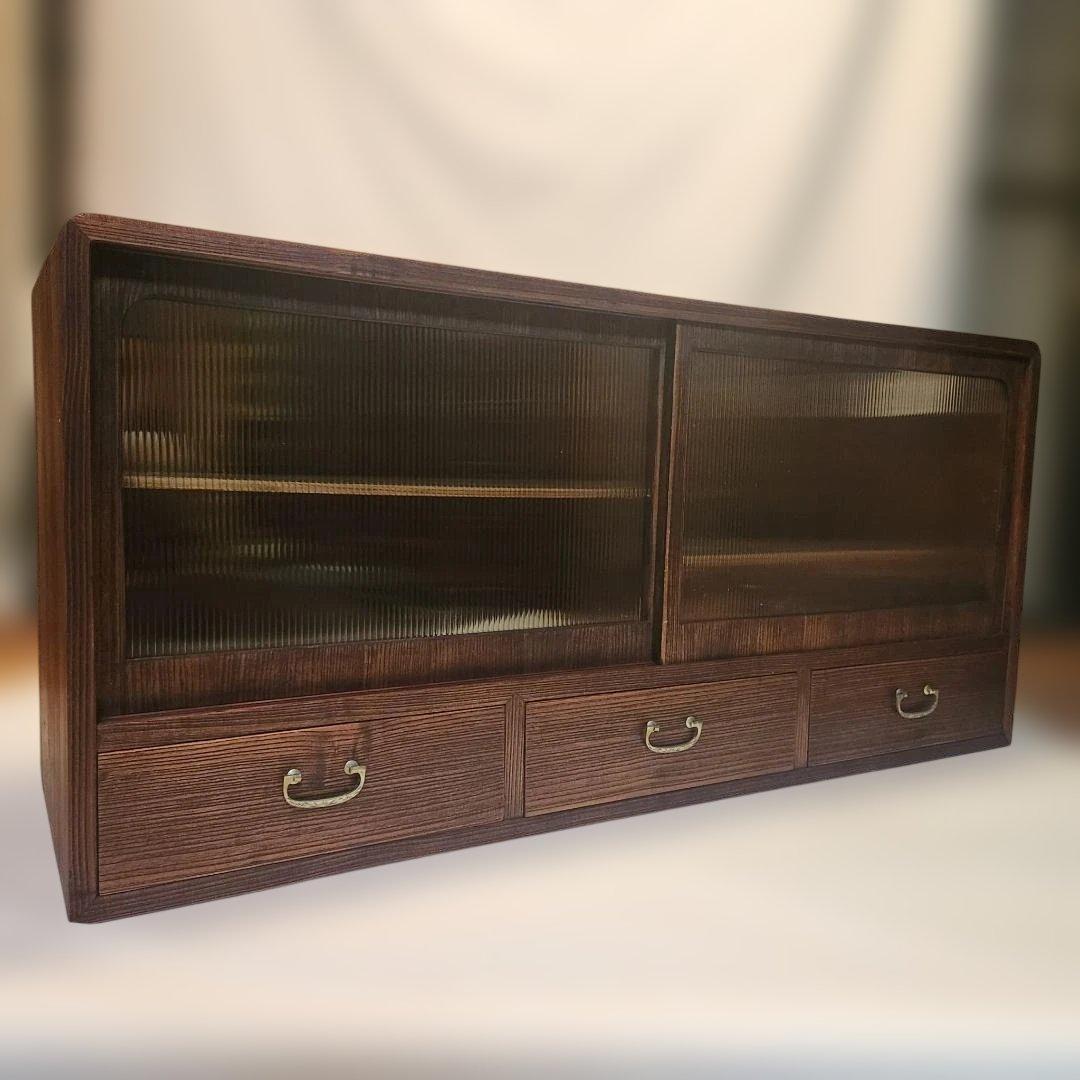 和ダンス リメイク キャビネット 割れないモールガラス風 昭和レトロ 一点物　１