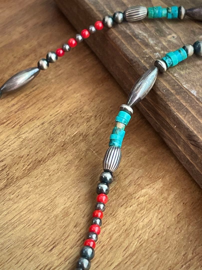 INCA ナバホパール ネックレス ターコイズ シルバー925 【65cm】