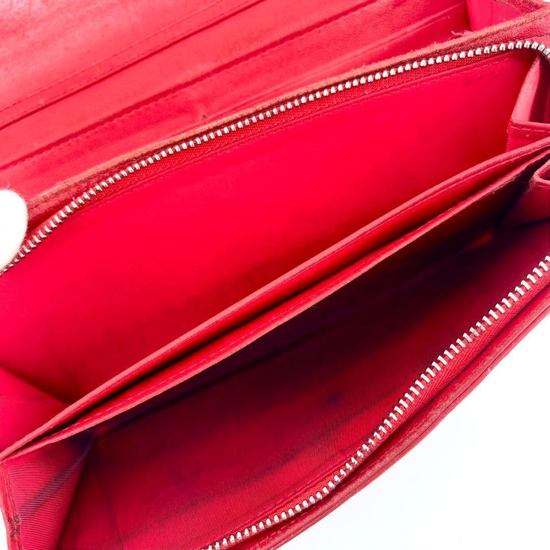 Dior レディディオール チェーンウォレット パテントレザー