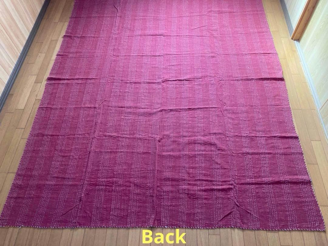 インド　パッチワーク　カンタ　ダブルサイズ　ベッドカバー　1