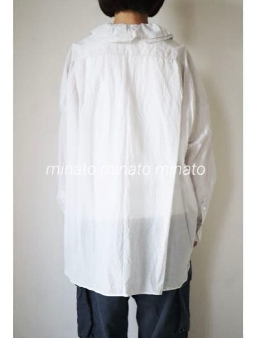 hi⭐︎ 極美品 トゥジュー コットン シルク ラッフルカラー バギーシャツ