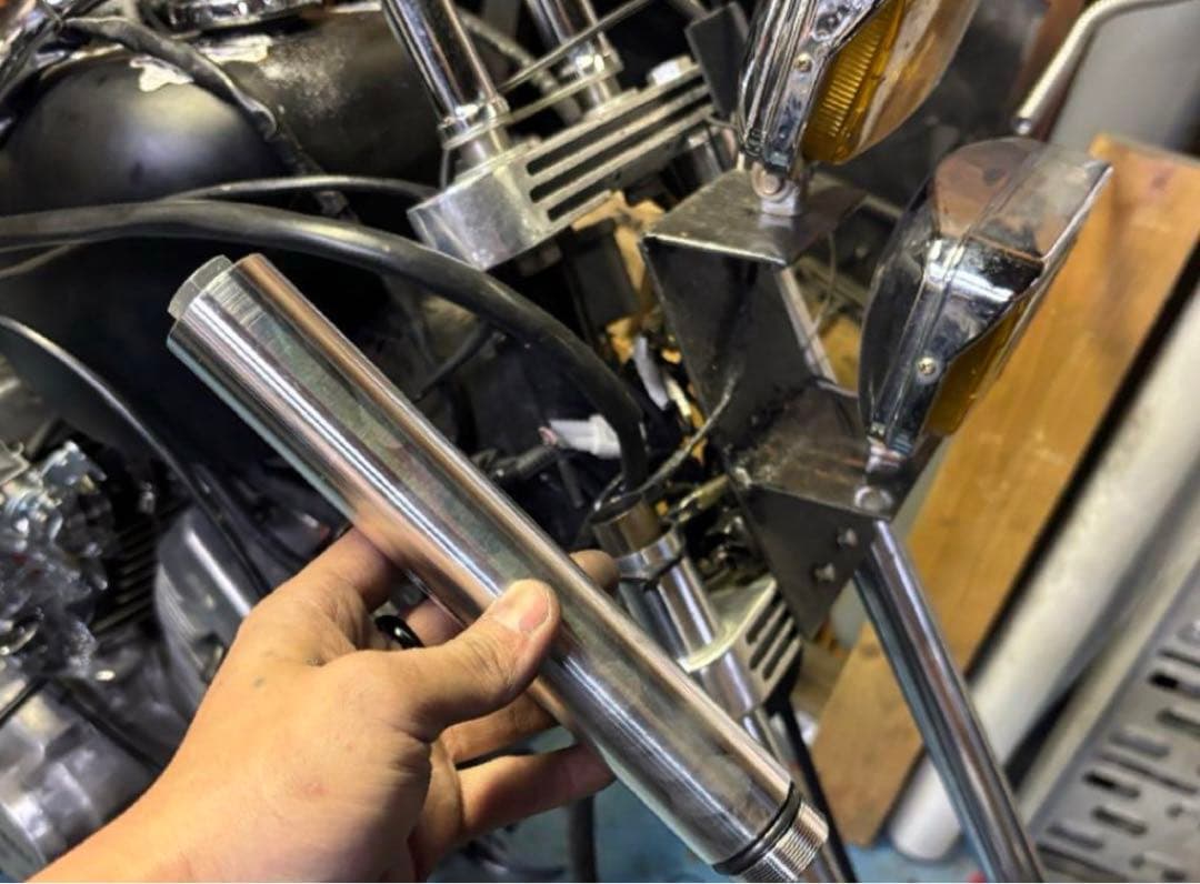 【ビラーゴ250】 190mm 7.5インチ ロングフォークジョイント 取付簡単