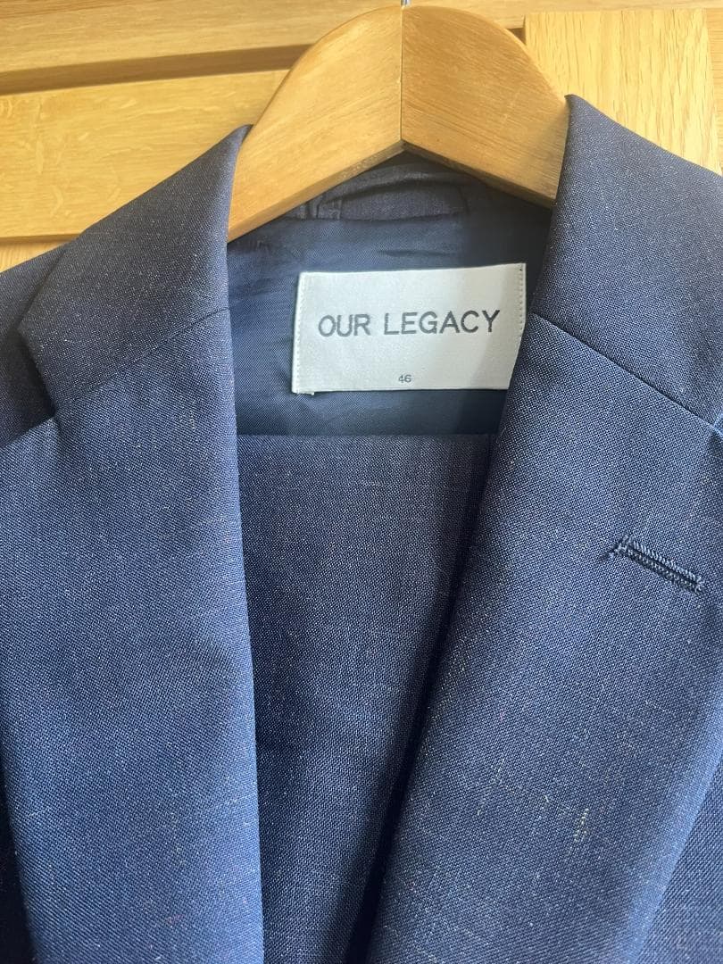 OUR LEGACY NAVY×RAINBOW モヘア混ウール スーツ 46