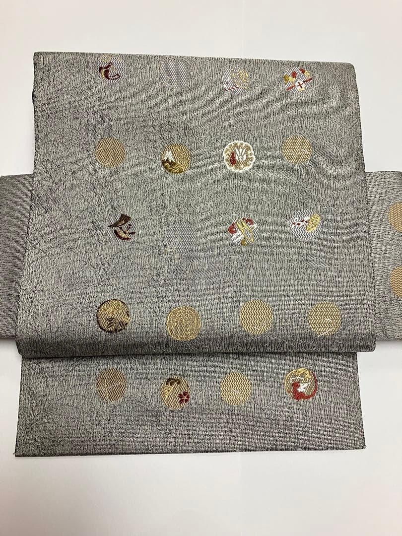 お仕立て上がり名古屋帯　新品未使用品　正絹　西陣織　No.357