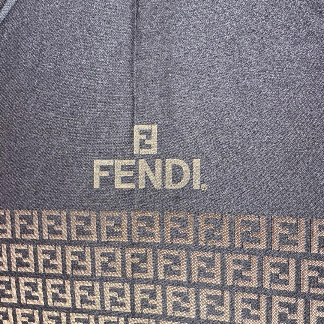 美品 FENDI フェンディFFロゴ ダークネイビー長傘