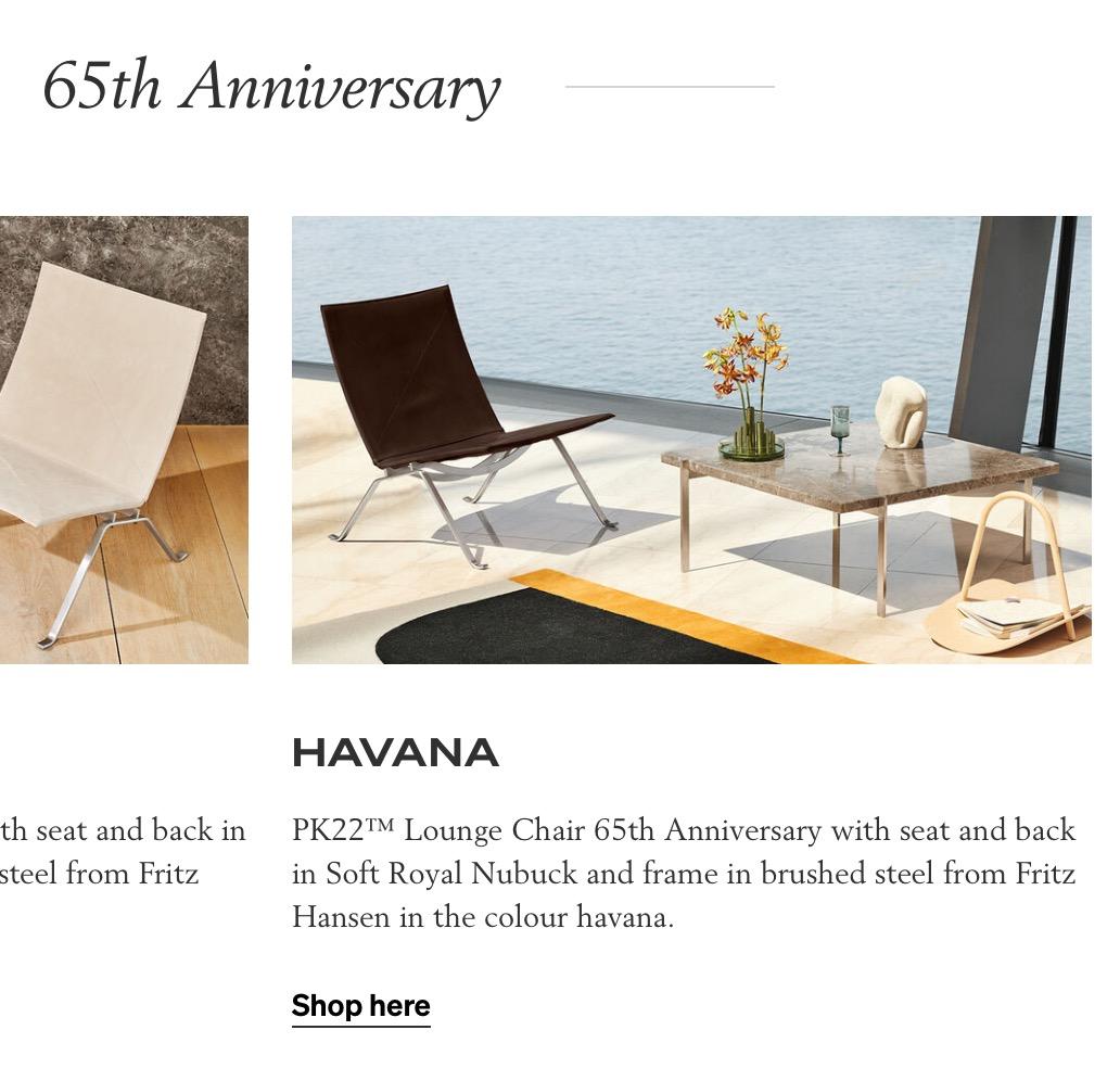 値下！正規・未使用 フリッツハンセン PK22 ポール・ケアホルム 65周年限定