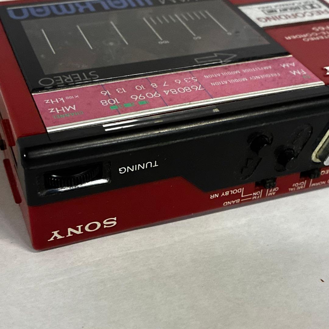 SONY WM-F65 ウォークマン 本体 赤色 レトロ 現状品