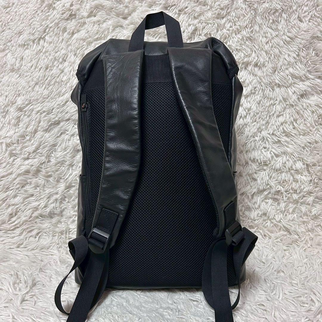 未使用級✨PORTER ポーター アルーフ リュック レザー ロゴ ブラック