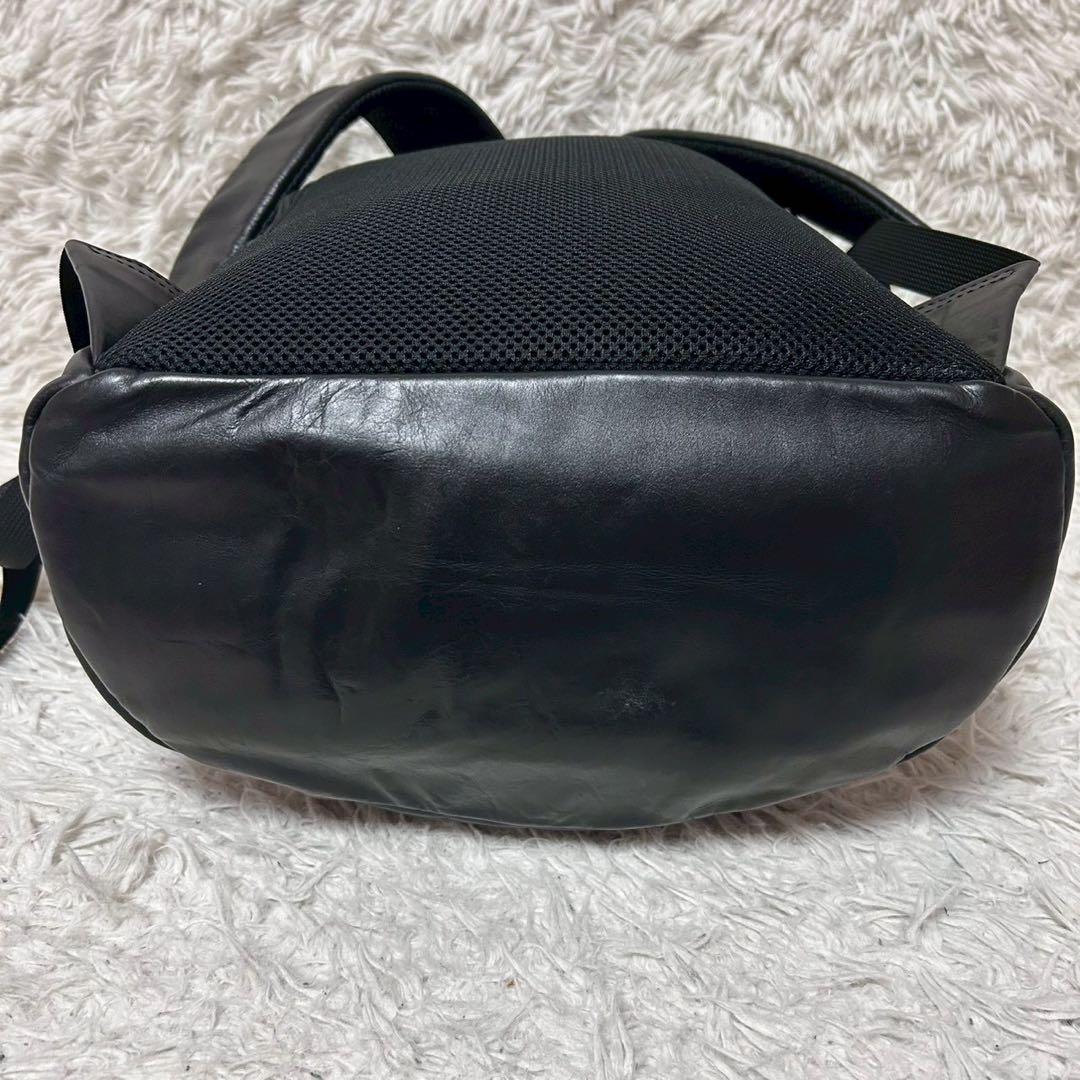 未使用級✨PORTER ポーター アルーフ リュック レザー ロゴ ブラック