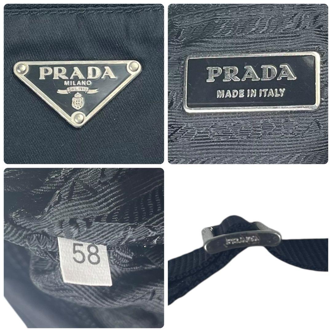 美品✨PRADA プラダ ショルダーバッグ カメラバッグ 三角プレート 黒
